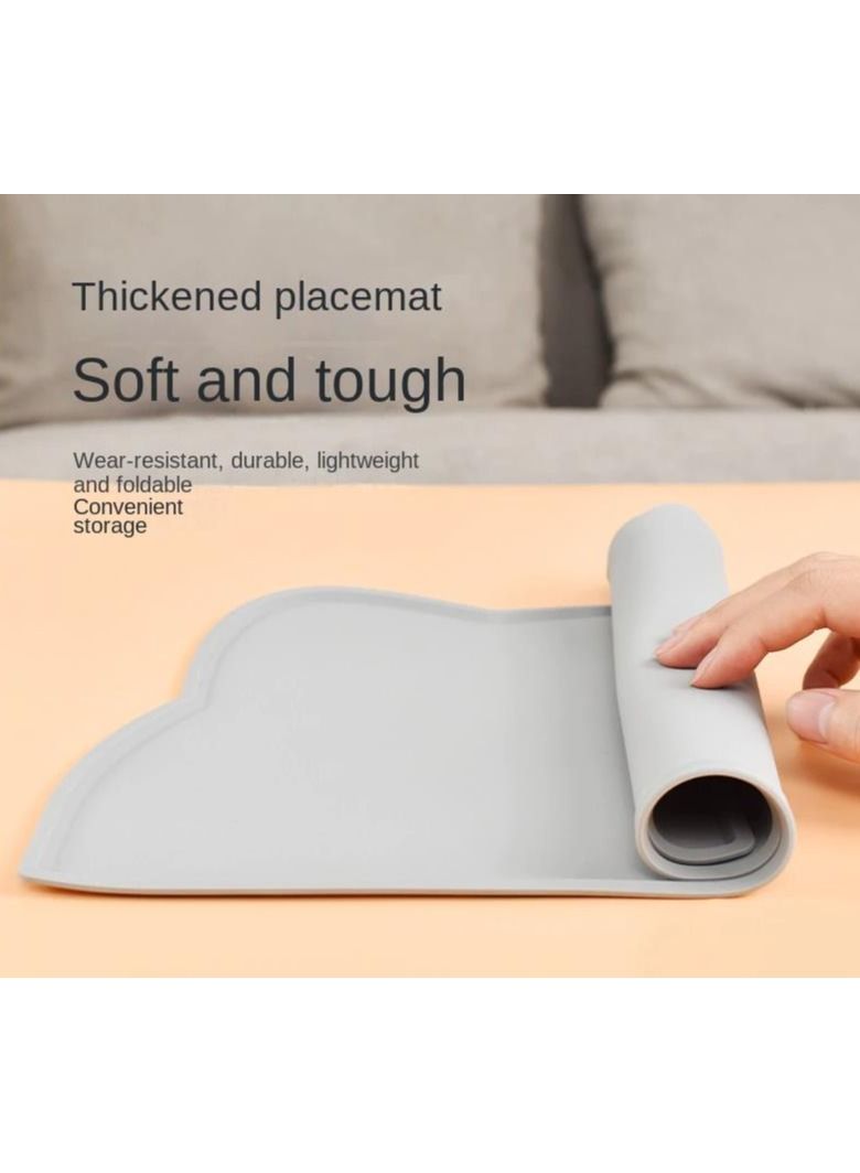 non slip feeding mat bowl pad for pet(gray) - Image 5