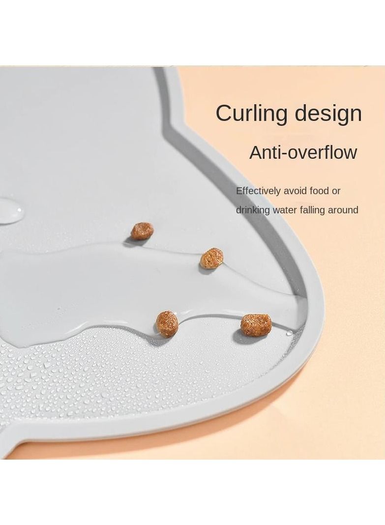 non slip feeding mat bowl pad for pet(gray) - Image 4