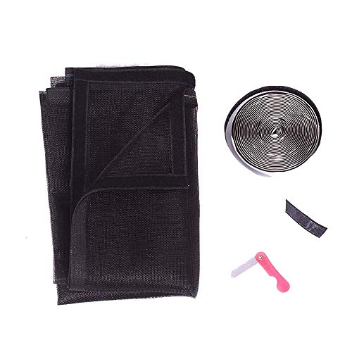 SAI PRASEEDA Fibreglass Mosquito Net for Windows 47 x 47 Inch_120 x 120 Cm_4 x 4 Feet Black Color with Adhesive Hook and Loop Stitched to Net SP4 - Image 5