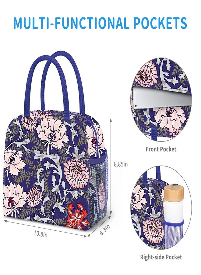 DALINDA Lunch Bag Lunch Box for Women Men Reusable Insulated Lunch Tote Bag,Leakproof Thermal Cooler Sack Food Handbags Case High Capacity for Travel Work Picnic Beach,Orchid3 - Image 5