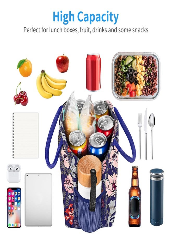 DALINDA Lunch Bag Lunch Box for Women Men Reusable Insulated Lunch Tote Bag,Leakproof Thermal Cooler Sack Food Handbags Case High Capacity for Travel Work Picnic Beach,Orchid3 - Image 2