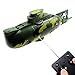 Tipmant Mini RC Submarine Remote Control Boat Ship Military Model Electronic Water Toy Diving for Fish Tank Water Tub Kids Birthday Gift Green - Image 2