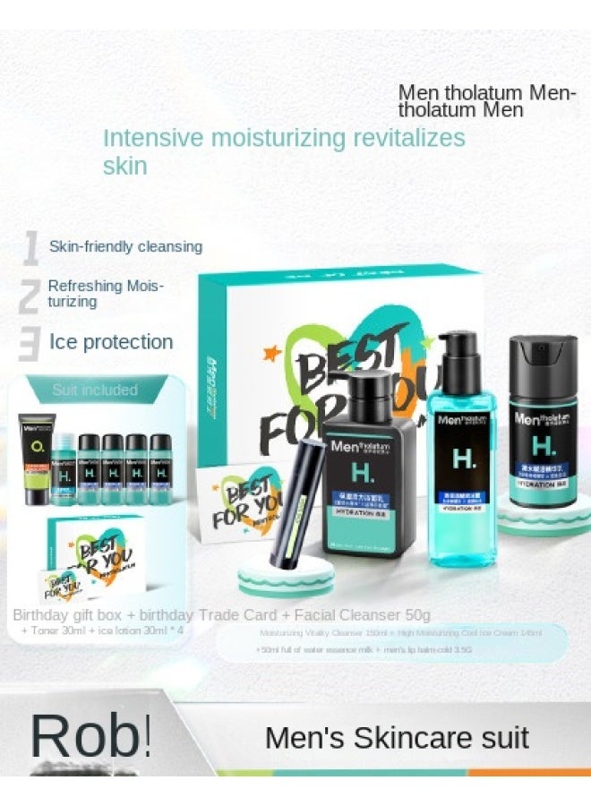 mentholatum Men's Skincare Set - Hydrating Moisturizing & Anti-perspirant Combo With Pore Minimizing Roll-on For Travel - Image 2