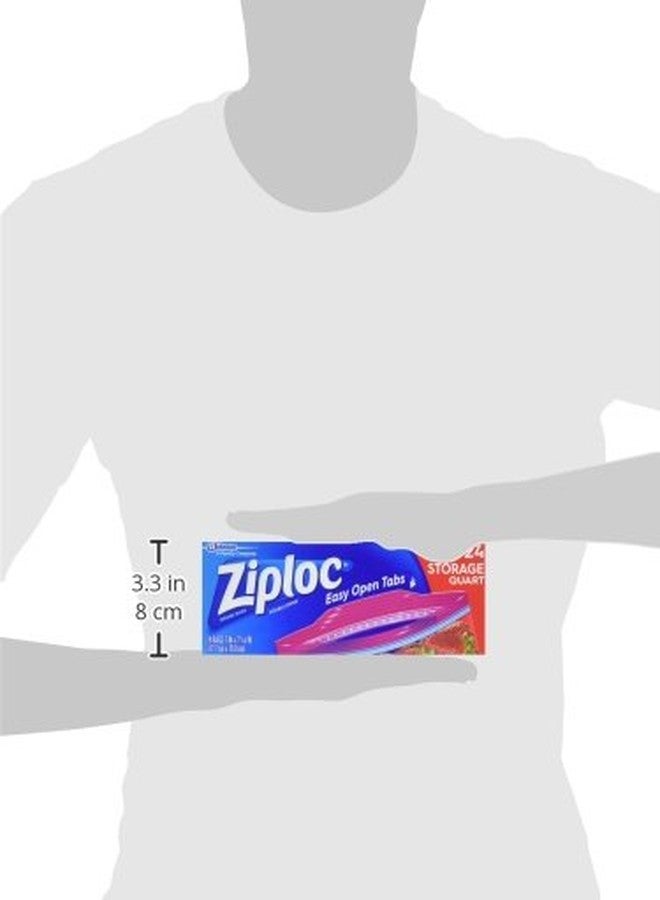 Ziploc Quart Food Storage Bags, Grip 'n Seal Technology for Easier Grip, Open, and Close, 24 Count - Image 3