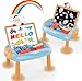MAYESAR Toy for 12 Year Old BoysToddlers Toys with Magnetic Letters and Numbers Art Easel for Kids 1 2 Year Old Boy Birthday Christmas Gifts BlueOrange - Image 2