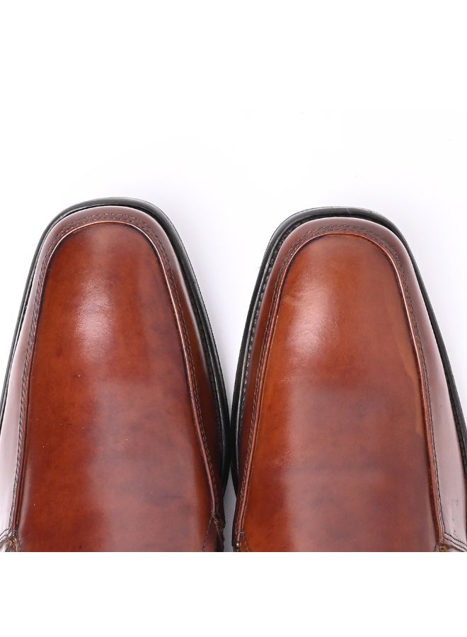 Mont Hawk Men’s Genuine Leather Gallus Shoes || Business Casual Slip-On Formal Shoes || Soft Comfortable Fit || Anti-Slip Rubber Sole || Lightweight Office Wear (Tan) - Image 5