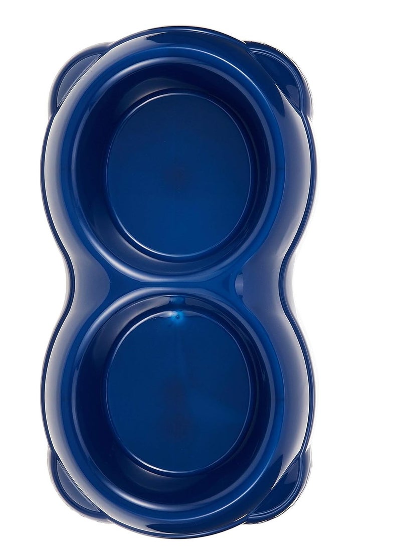 Moderna Smarty Double Bowl for Pets,Food & Water Dish | Compact & Durable | Blue | 2 x 645ML - Image 2