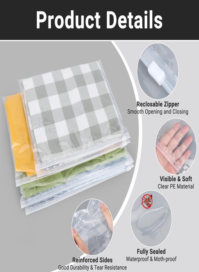 Svaldo Clear Swimsuit Organizer Bags, Packaging Bags for Clothing, Bikini, Swimwear, Bathing Suit Storage, T Shirt Packaging, 10x8 inch, Pack of 50, Waterproof, 3 Mil - Image 3