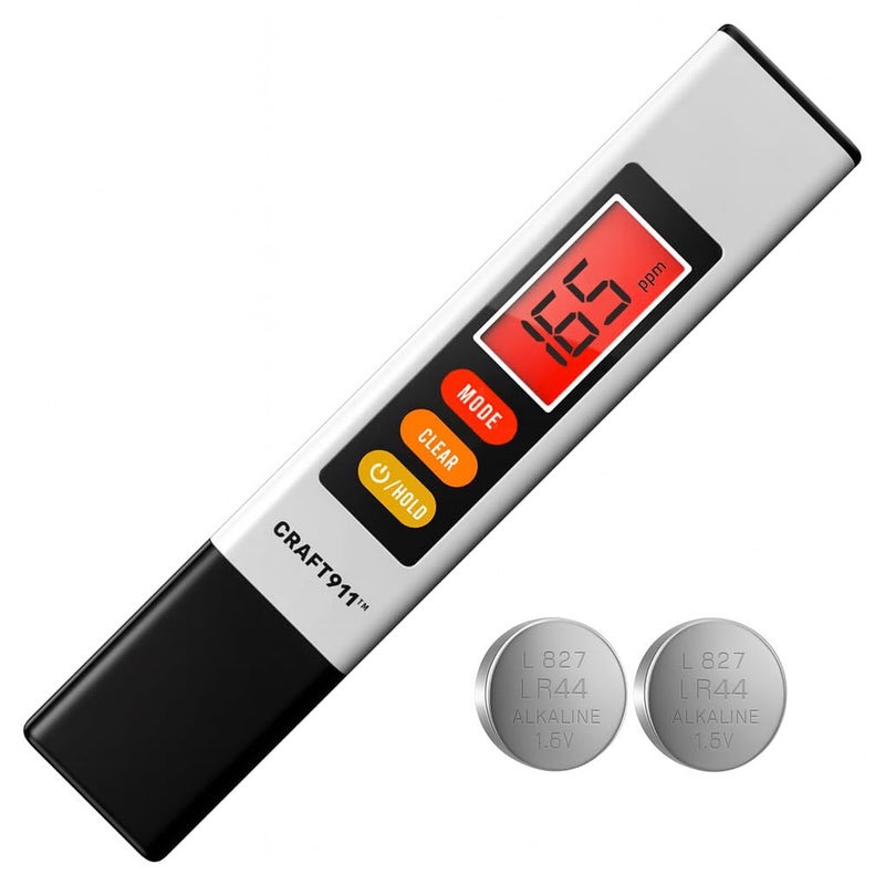 Craft911 Professional Water Tester for Drinking Water - Accurate TDS Meter Digital Water Tester (0-9999 ppm) - 1 Sec Instant Read - Image 1