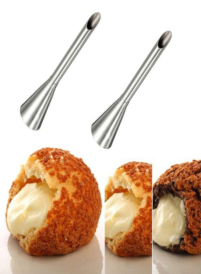 PZRT 2pcs Cream Icing Piping Nozzle Tip Stainless Steel Pastry Cupcake Cake Decorating Tips Puff Nozzle Tip Pastry Tool - Image 4