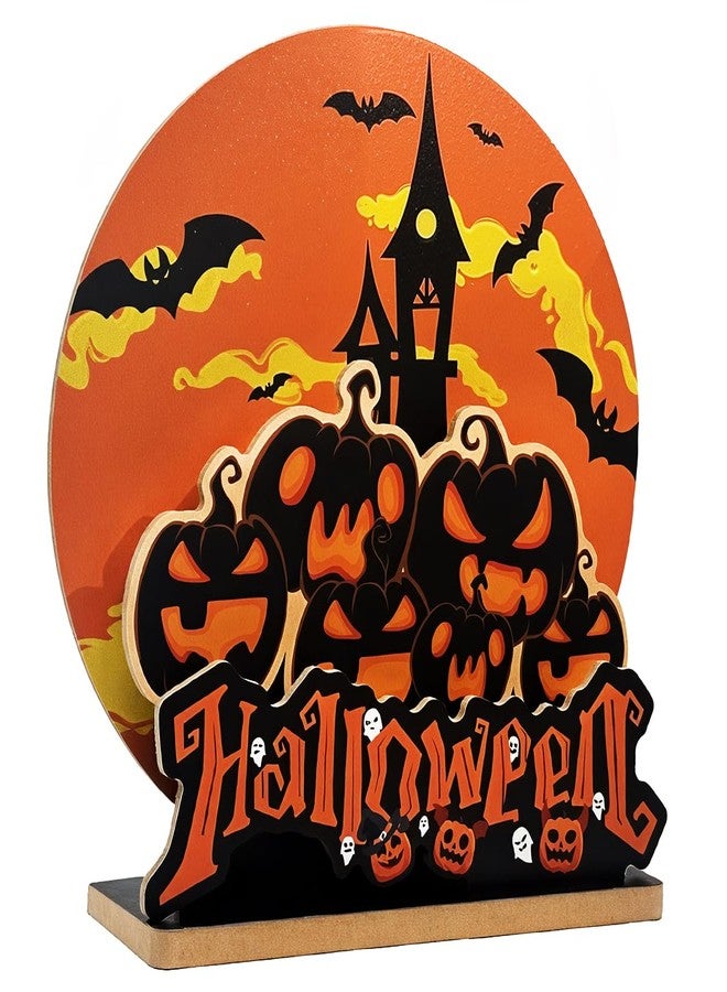 SFDHVCF Halloween Decorations Gifts Halloween Decor Indoor Party Spooky Pumpkin Decorations Ghost Desk Decor for Home Room Bedroom Farmhouse Office Tiered Tray Table Centerpieces 3PCS - Castle - Image 1