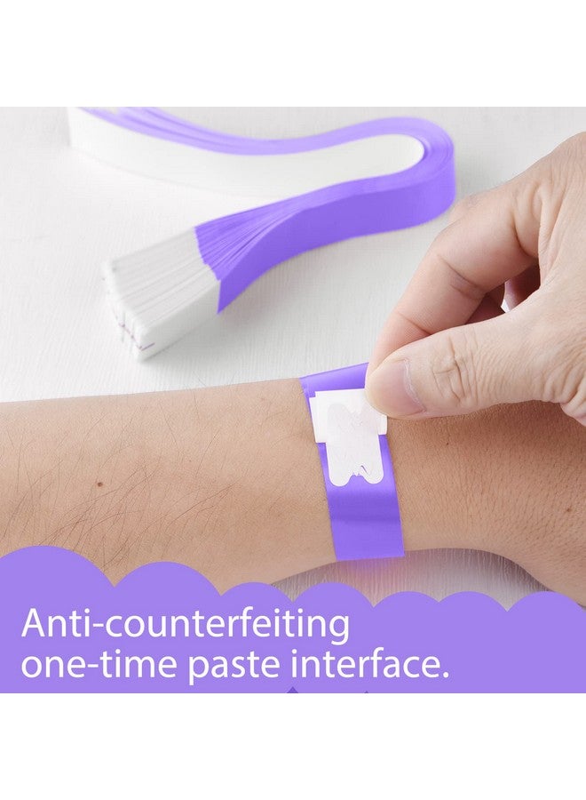 أستارون 200 قطعة من أساور المعصم الورقية الأرجوانية للأحداث والحفلات والنوادي والحفلات الموسيقية والمهرجانات، مقاومة للماء وخفيفة الوزن - Image 5