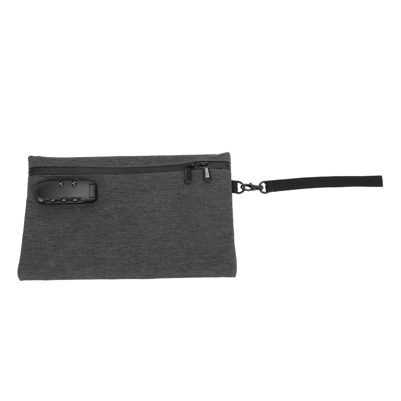 Activated Carbon Smell Proof Bag with Combination Lock Gray Smell Isolation Storage Pouch for Home Travel Business Trip - Image 1