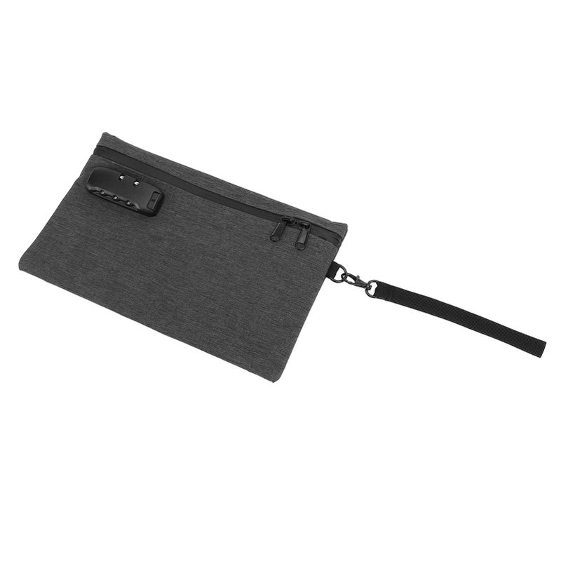 Activated Carbon Smell Proof Bag with Combination Lock Gray Smell Isolation Storage Pouch for Home Travel Business Trip - Image 2