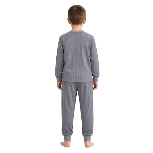 Mahi Fashion Kids Thermal Top & Bottom Set Winter (14-15 Years, Charcoal Grey) - Image 2
