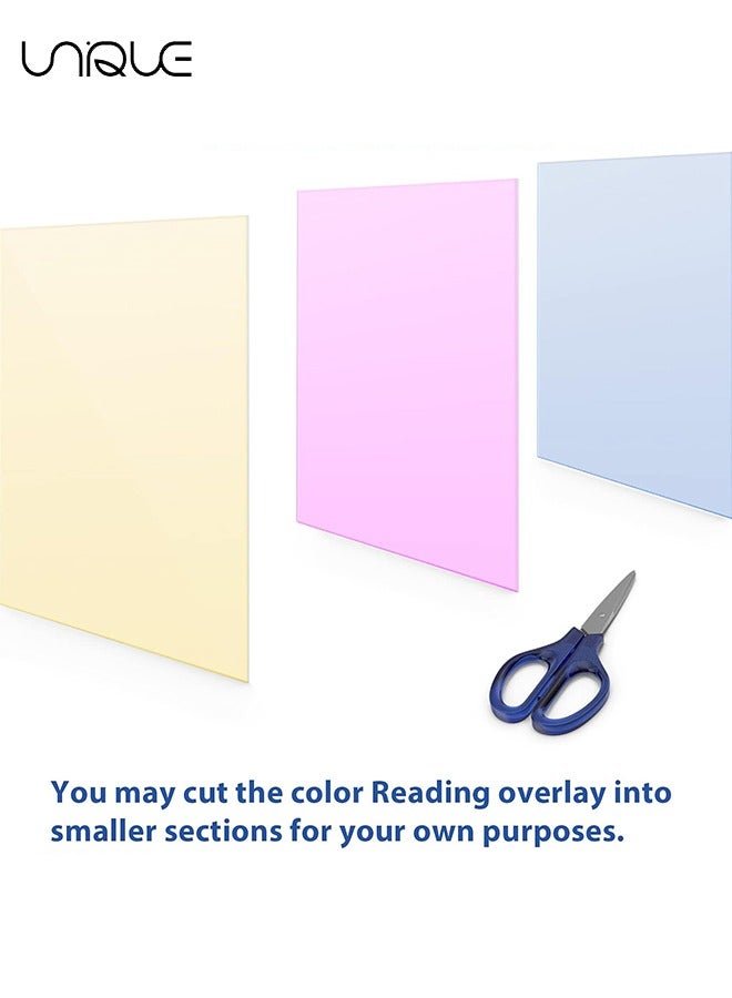 Unique 8PCS A4 Colour Overlay For Dyslexia, Dyslexia Reading Overlays Aid, Dyslexia Overlays for Reading Aids, Visual Stress, Irlens Syndrome, and ADHD - Image 4