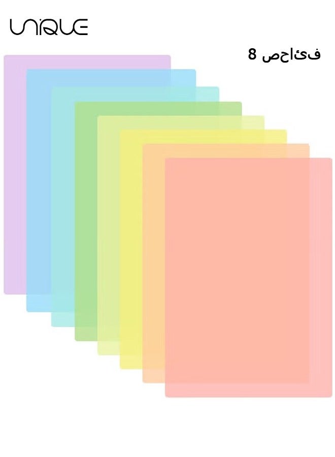 Unique 8PCS A4 Colour Overlay For Dyslexia, Dyslexia Reading Overlays Aid, Dyslexia Overlays for Reading Aids, Visual Stress, Irlens Syndrome, and ADHD - Image 1