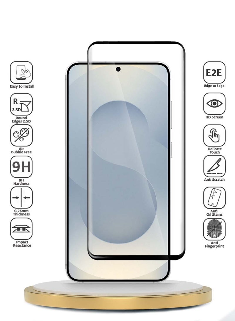 Wtech Samsung Galaxy S25+ 5G 2025 Premium EDGE-PRO Full Glue Full Cover Tempered Glass Screen Protector (MSGPCN) -  Clear/Black - Image 2