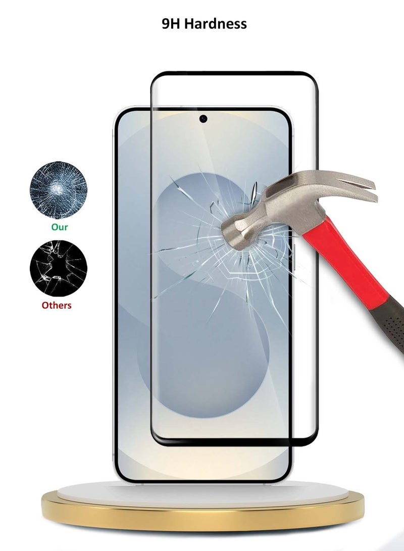 Wtech Samsung Galaxy S25+ 5G 2025 Premium EDGE-PRO Full Glue Full Cover Tempered Glass Screen Protector (MSGPCN) -  Clear/Black - Image 3