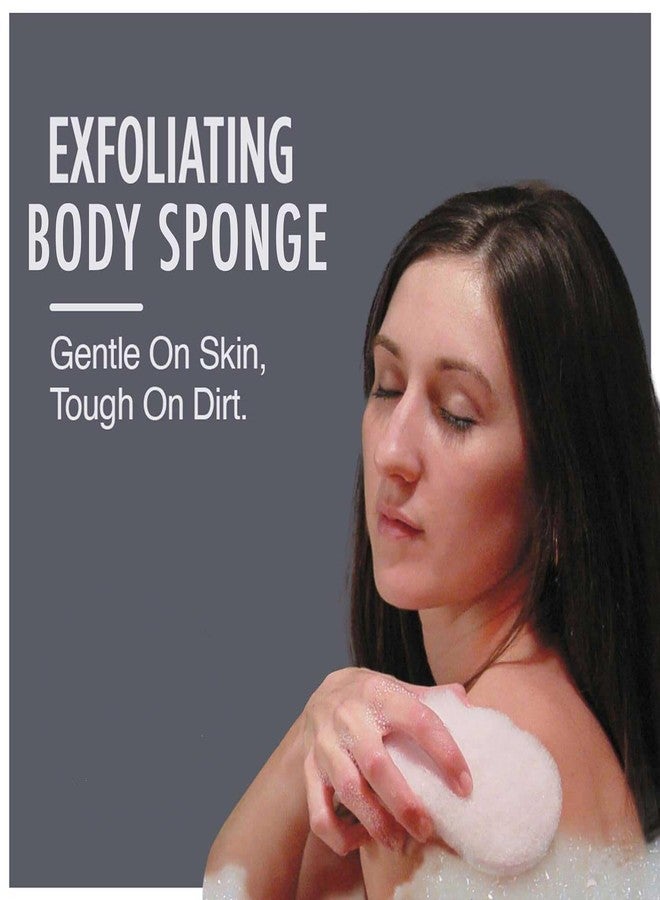 HartFelt Bath Sponges for Shower | Oval Body Wash Scrubber for Exfoliating Skin | Clean and Refresh Body, Back & Arms | Chemical-Free Body Sponge | Made in USA - Pack of 4 - Image 3