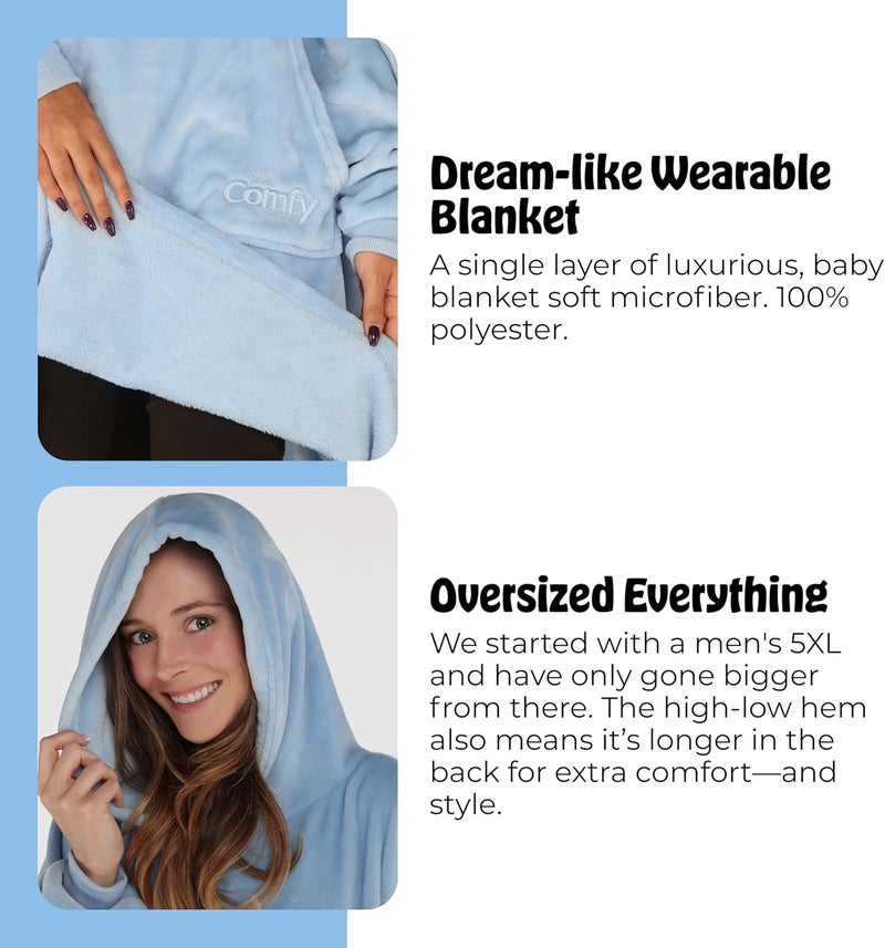 THECOMFY Dream | Oversized Light Microfiber Wearable Blanket, Seen on Shark Tank, One Size Fits All - Image 3