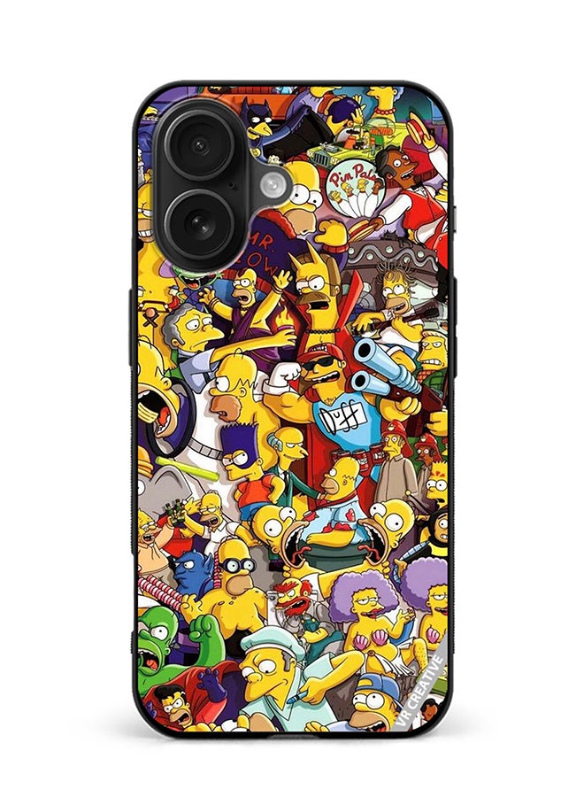 VR CREATIVE Protective Case Cover For Apple iPhone 16 Simpsons Design Multicolour
