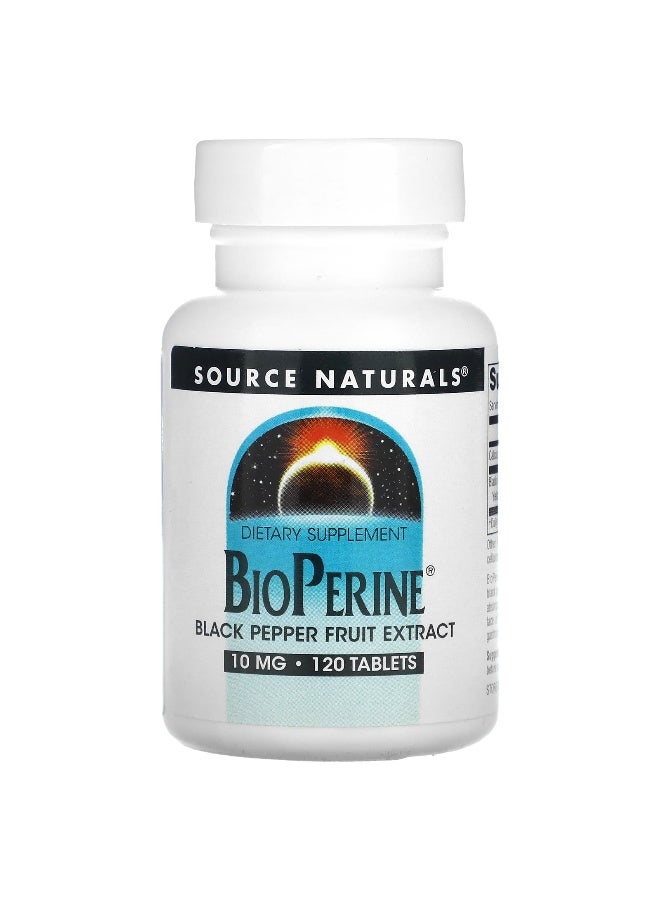 Source Naturals Source Naturals, BioPerine, 10 mg, 120 Tablets  - Image 1