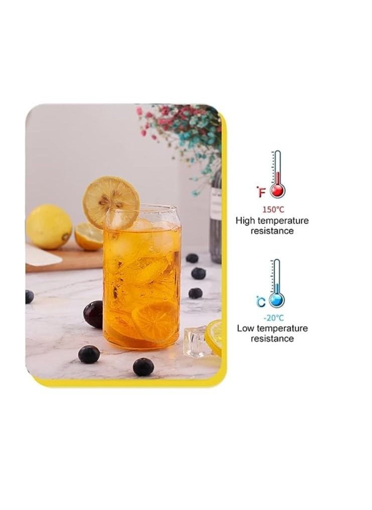 Generic - Glass Drinking Jar with Airtight Bamboo Lid and Glass Straw for Ice Soda, Juice, Milk - (380 ml) - Image 1