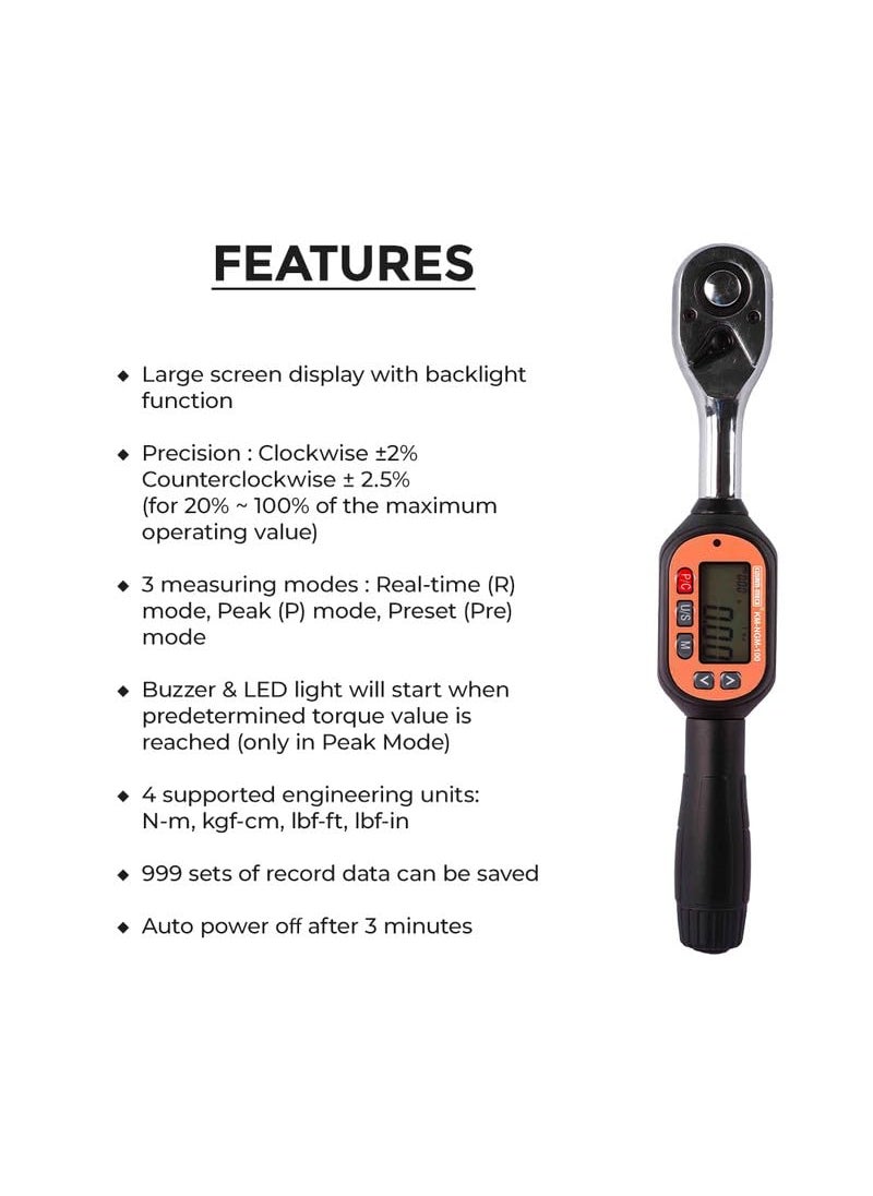 KUSAM-MECO - KUSAMMECO MINI DIGITAL TORQUE WRENCH KM NGM 100 UserFriendly Control Advanced Technology Easy Operations 1 Year Warranty - Image 1