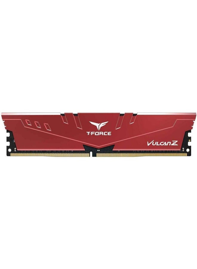 TeamGroup - TeamGroup T-Force Vulcan Z 8GB 3600MHz (3600MT/s) CL18 Red DDR4 UDIMM Desktop Gaming Memory, Metal Heatsink, Supports XMP 2.0, Compatible with Intel/AMD CPU, High Performance, Low Latency RAM Module - Image 1