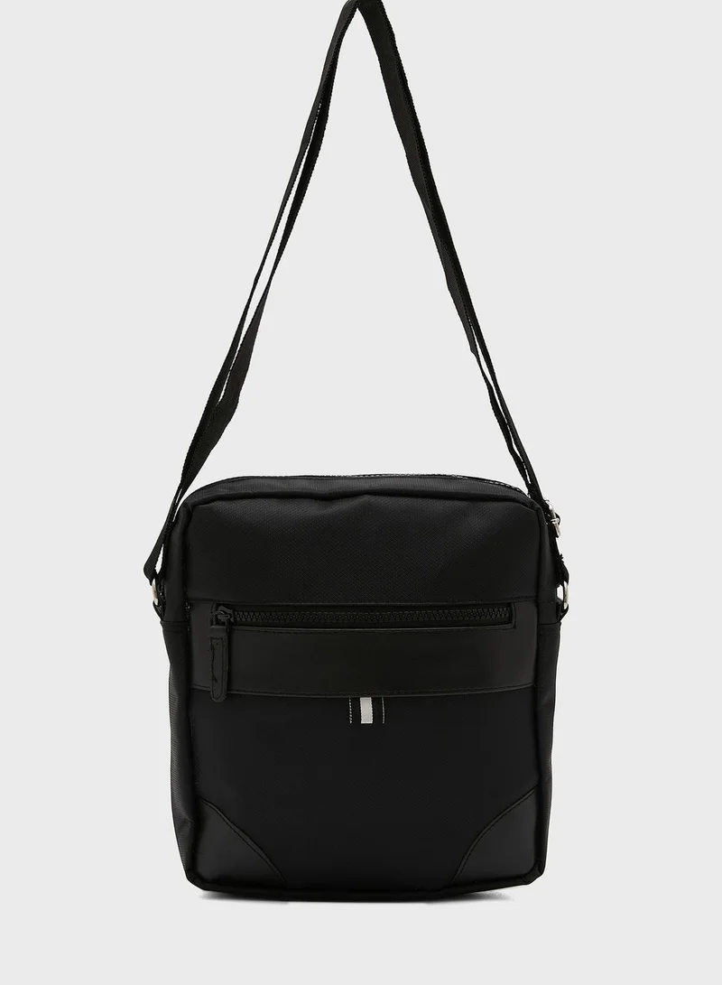 Seventy Five Webbing Details Crossbody Messenger Bag