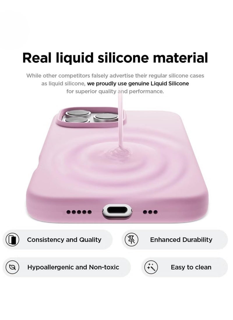 Raxoom حافظة آيفون 16 برو باللون الوردي الساخن - حماية كاملة رفيعة مضادة للصدمات مع بطانة ناعمة من الألياف الدقيقة، مقاومة للخدوش - Image 3