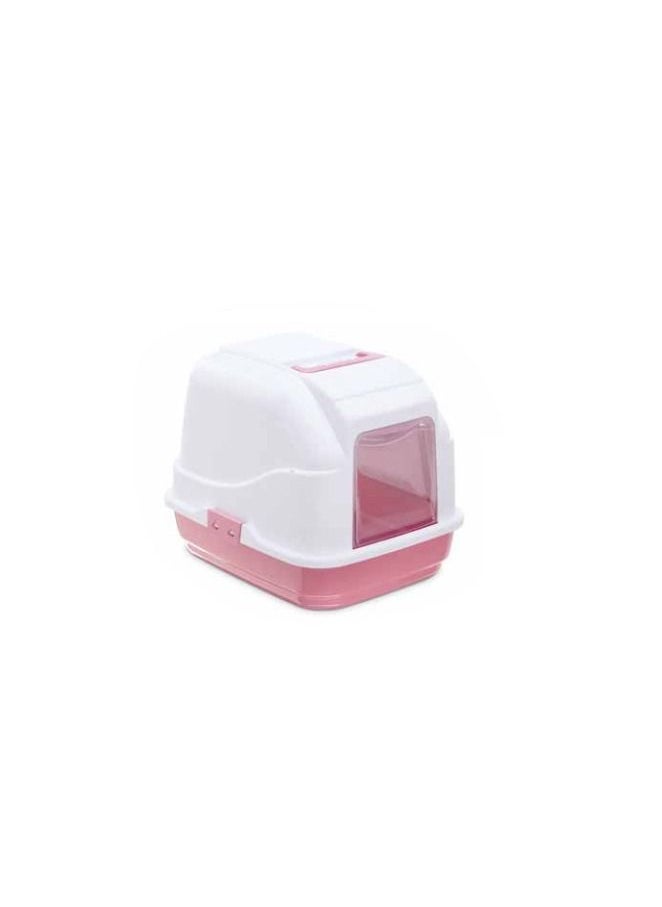 IMAC ITALY Imac Premium Quality Hooded Cat Litter Box Pink 50 X 40 X 40cm 