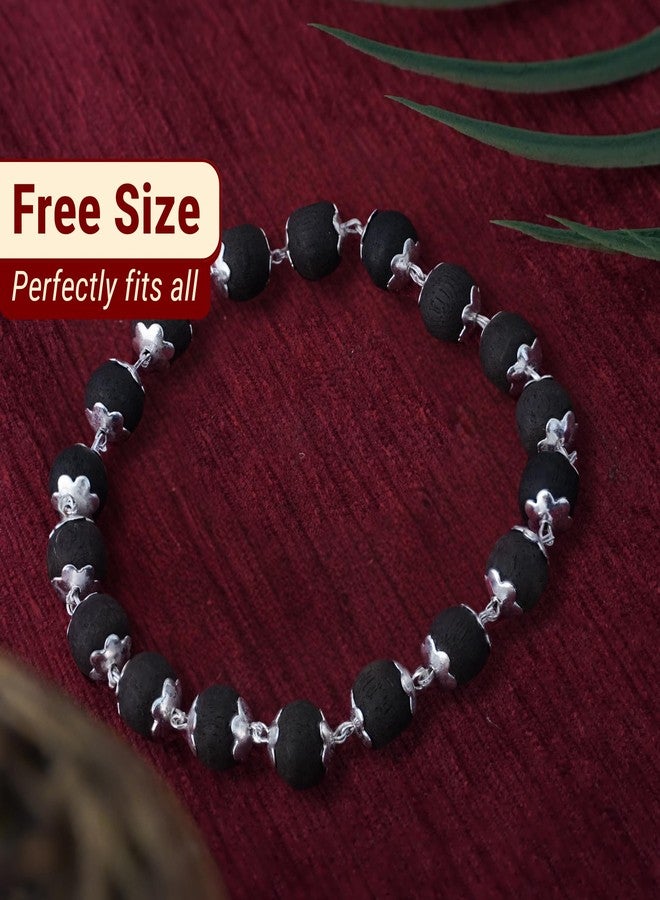 Japam Karungali Beads Bracelet for Men and Women | Natural Wooden Beads Spiritual Energy Handmade Accessory | Certificate of Authenticity - Image 5