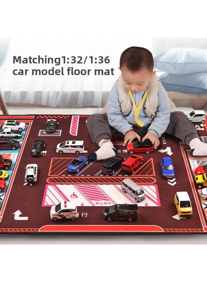 Children's Play House City Traffic Parking Lot Car Games Parking Non-slip Mat Washable Thick Mat-Color:Traditional Chinese 140*112 Hong Kong Wind Parking Lot - Image 3