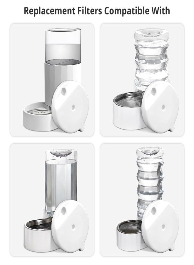 Baofum Gravity Pet Water Fountain Filters, Automatic Pet Waterer Replacement Filters for 3.6L/4.6L/6L/8L Dog Water Dispenser(4 Filters with 1Brush) - Image 2