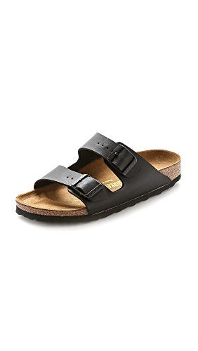 Birkenstock Unisex Arizona Sandal,Black Birko-Flor,38 N EU - Image 1