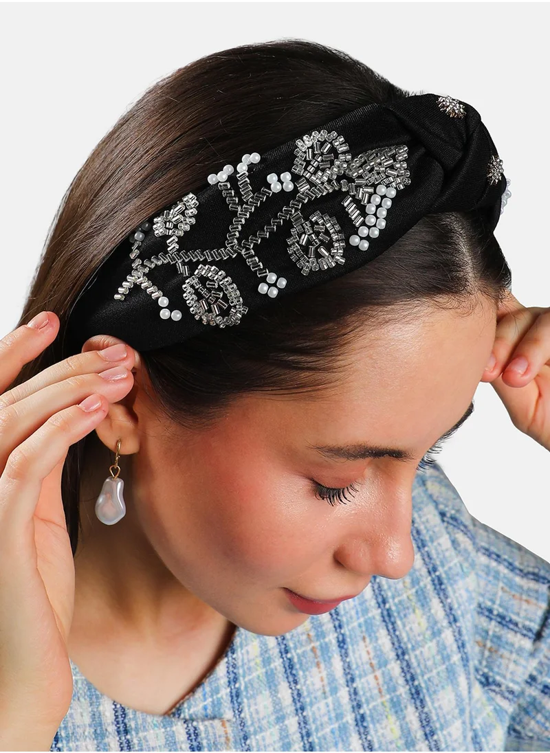 SOHI The Embellished Knot Hairband