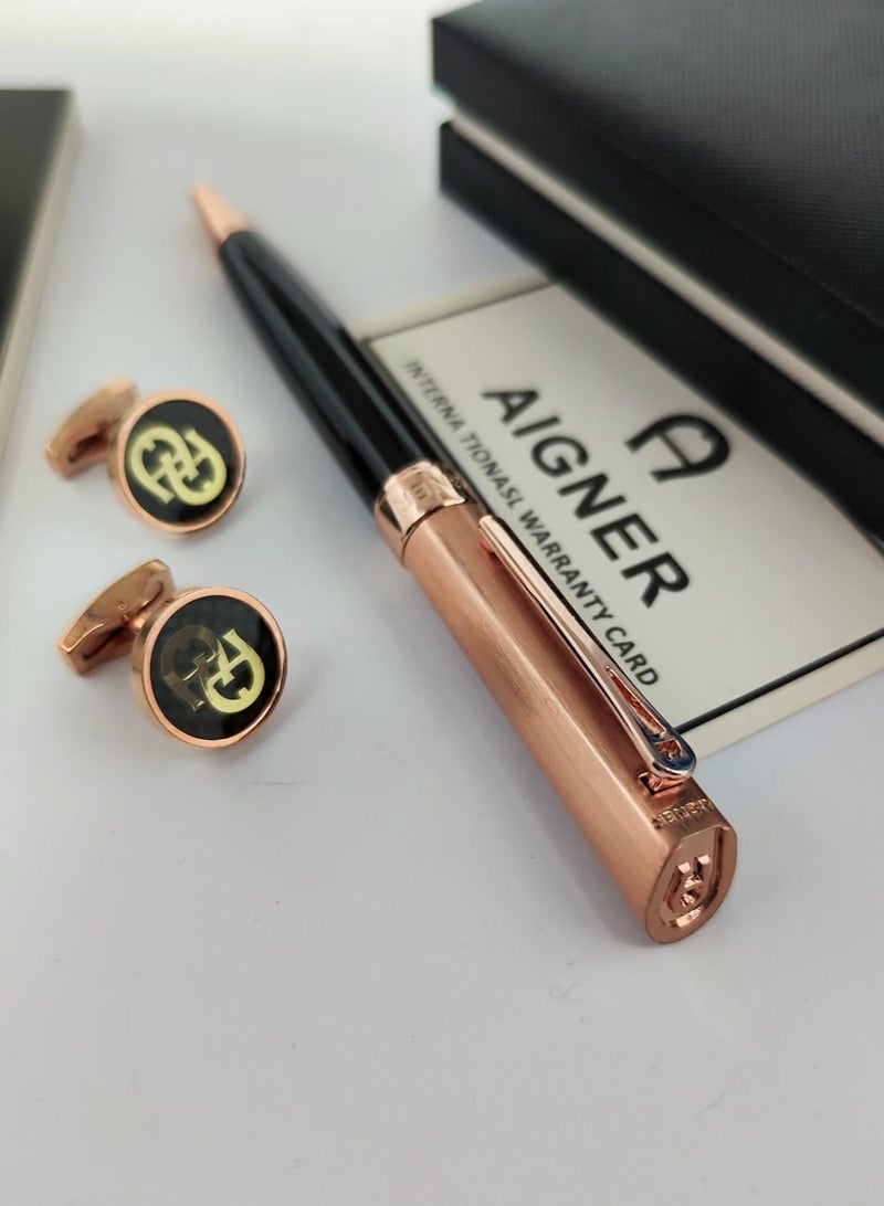 Aignis New Aigner pen and cufflink, latest version 