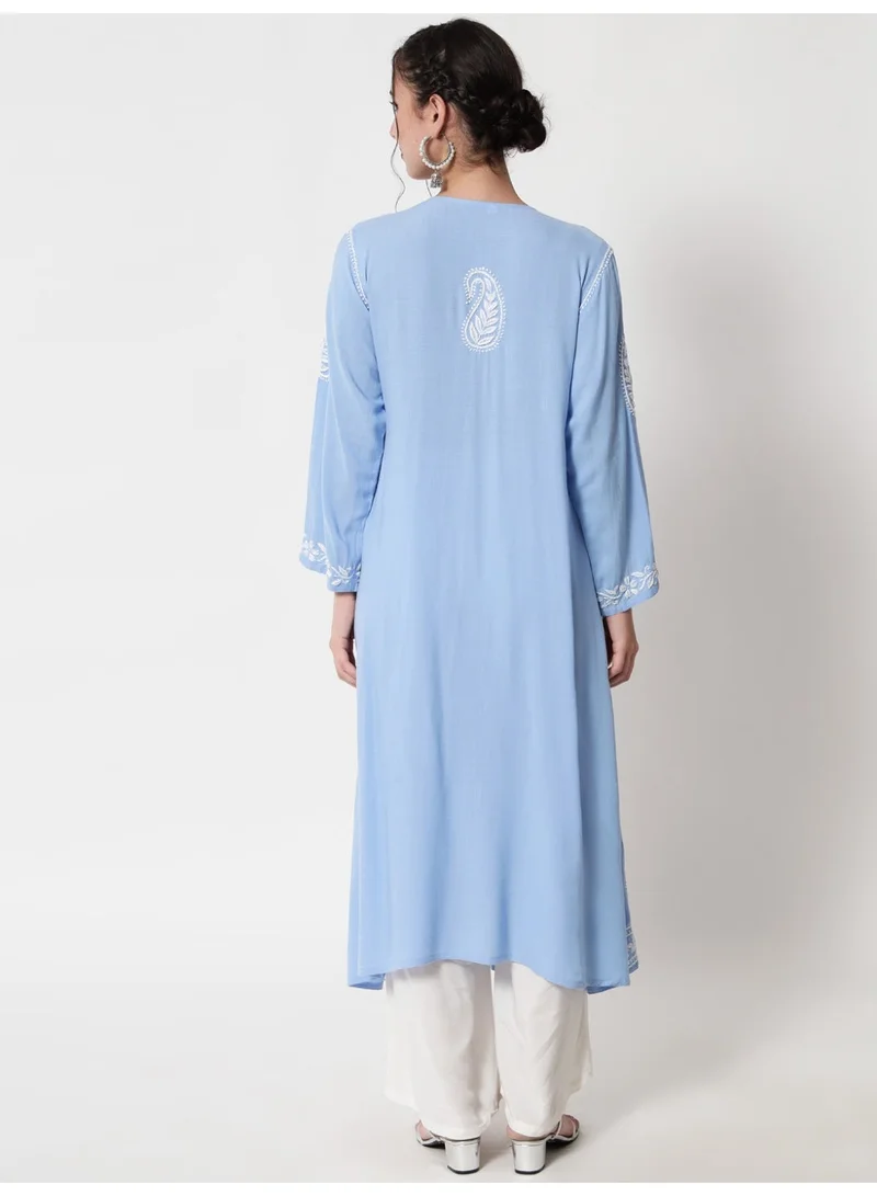 الايا كورتا رايون شيكانكاري مطرزة يدويًا للنساء-AL3549