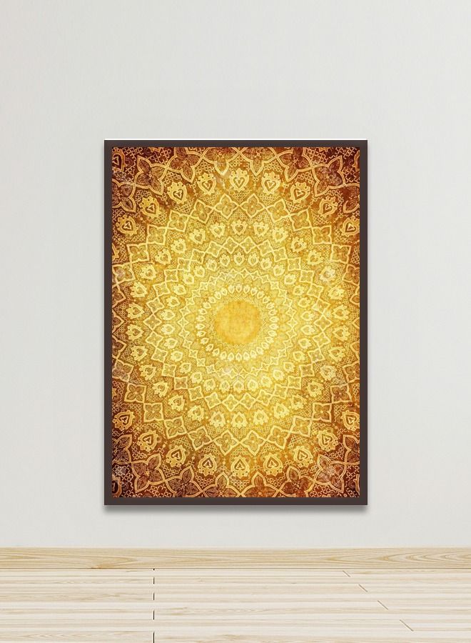 Marktna Canvas Wall Art For Wall Decoration, Abstract Design, With A Hollow Brown Frame, Size (120x80),One Piece - Image 1