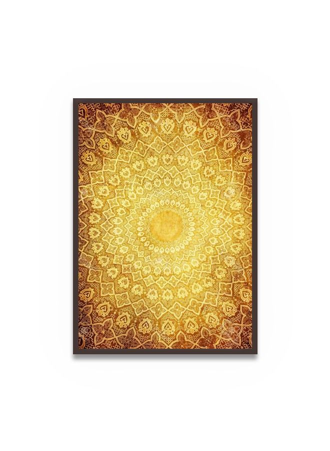 Marktna Canvas Wall Art For Wall Decoration, Abstract Design, With A Hollow Brown Frame, Size (120x80),One Piece - Image 2