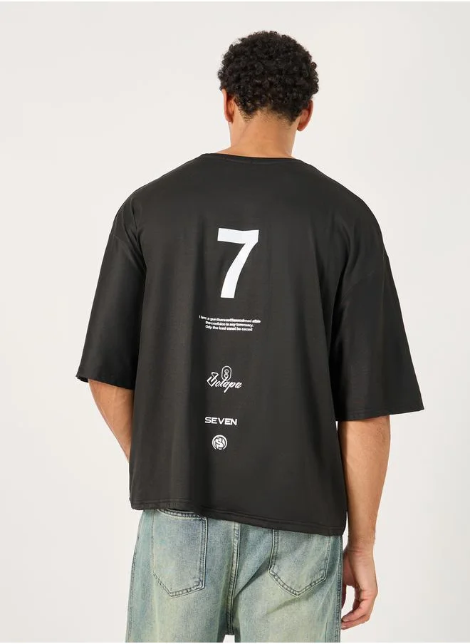 ستايلي Varsity Graphic Print Oversized T-Shirt