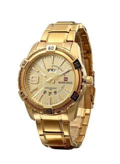 Men's Water Resistant Analog Wrist Watch 9117 - 45 mm -Gold