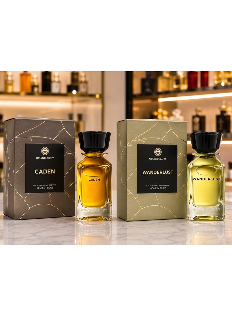 Omanluxury Caden & Wanderlust 2-Piece Perfume Gift Set | Wedding, Birthday & Anniversary Gift | 2 x 100ml