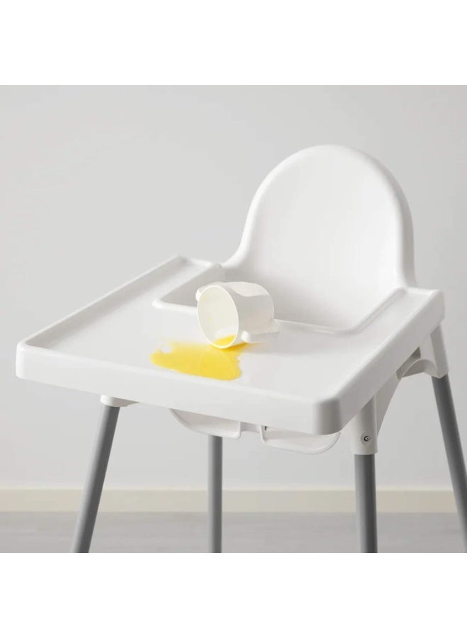 Multifunctional Portable Adjustable Feeding High Chair With Safety Belt And Dining Tray Age: 6 Months - 5 Years Color: White - Image 4