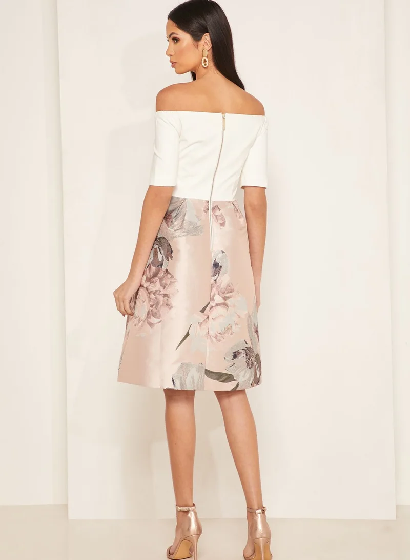 Ted Baker Cathiey Printed Skirt Bardot Dress