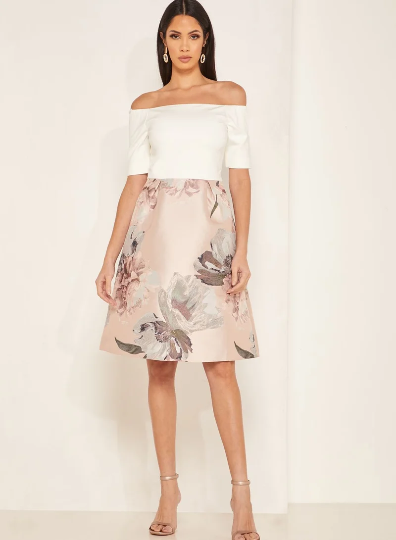Ted Baker Cathiey Printed Skirt Bardot Dress