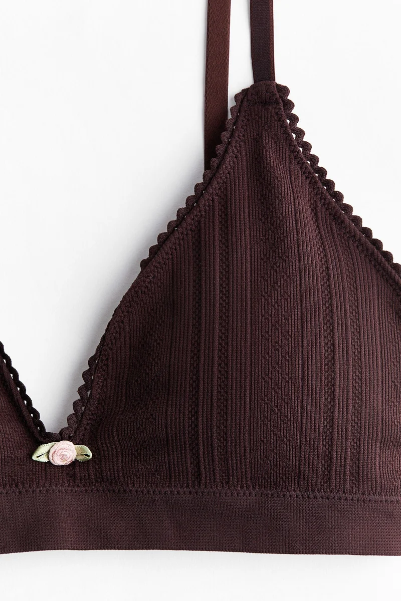 H&M  Padded soft pointelle bra for Women | Best Price UAE