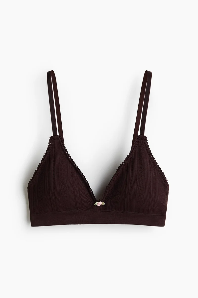 H&M  Padded soft pointelle bra for Women | Best Price UAE